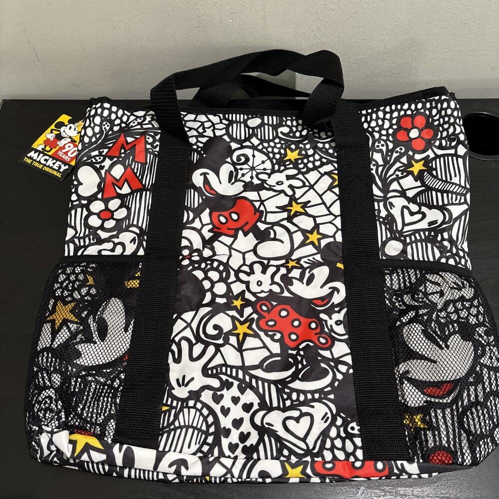 NEW Disney 90 Years Mickey Mouse The True Original Tote Bag Travel Shopping Larg